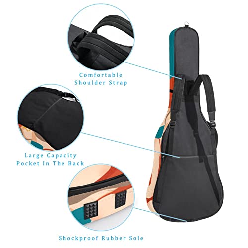Housse de transport étanche pour guitare avec bandoulière réglable Motif lune nuit palmiers plage bateaux, Multicolore… - Les Beatles, Paul McCartney, John Lennon, RIngo Starr, George Harrison Housse de transport étanche pour guitare avec bandoulière réglable Motif lune nuit palmiers plage bateaux, Multicolore… – Image 4