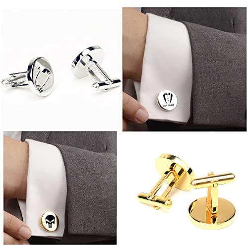 Kooer Personalized Men's Wedding Cufflinks, Custom Father Of The Bride Cuff Links Jewelry Gift For Men Him Groom Groomsman3