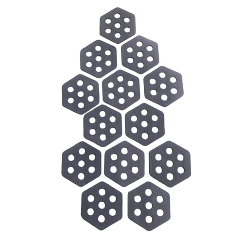 Colaxi 12x Surfboard Traction Pads Deck Pads Surfing Padding Decking Accessories Non Slip Mat Deck Grip for Shortboards Skimboarding, Grey
