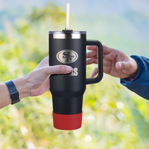 Image of The Memory Company Officially Licensed NFL - San Francisco 49ers 46oz Game Day Tumbler with Laser Engraved Team Logo