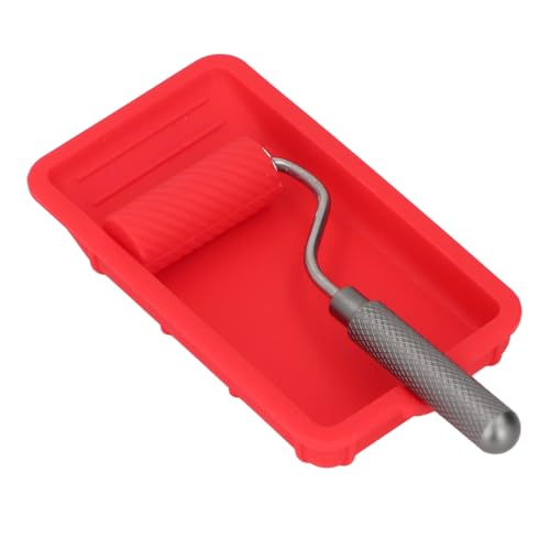 Yctze Bandeja de Pintura de Aleación de Aluminio de Silicona, Juego de Cepillos Giratorios, Bandeja de Pintura Reutilizable con Cepillo Giratorio, Ideal para Proyectos de de Renovación del Hogar