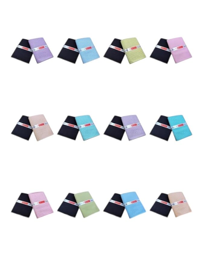 Unstitched Polyester Shirt & Trouser Fabric - 2.25m Shirt Piece - 1.20m Pant Material (Pack of 12 combo set)-image-6