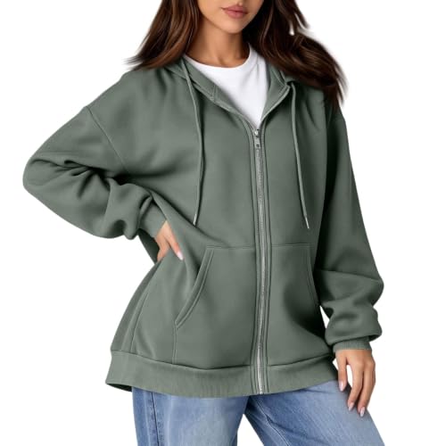Lightweight Hoodies for Women Zip Up Casual Baggy Hooded Drawstring Jackets - image 1