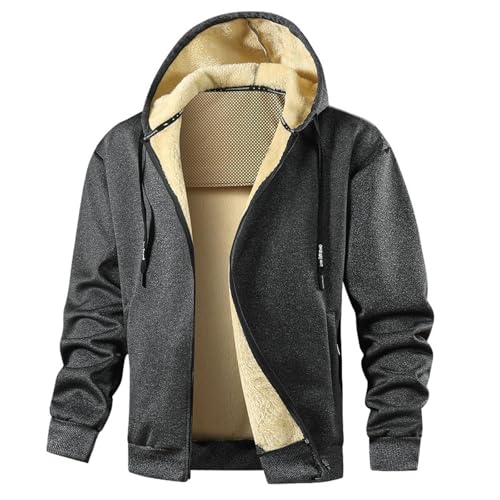 Veste d'hiver pour homme avec capuche polaire | Manteau softshell de randonnée décontracté