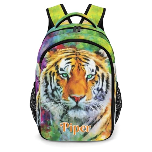 Tiger Watercolor Personalized with Name for Men Women Shoulder Bag Laptop Bag Bookbag