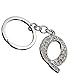 Produktbild OSYARD Schlüsselanhänger,Keychain,Keyring,Schlüsselring,A-Z Initialen Brief Schlüsselbund Glänzend Silber Schlüssel Ring Taschen Rucksäcke Anhänger Zubehör