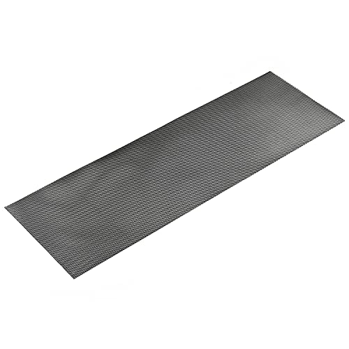 Image of AggAuto 47x16 inches Car Pickup Truck Grill Mesh Spoiler Bumper Vent Aluminum Alloy Automotive Grille Insert Air Intake Racing Rhombic Hole 4x8mm Black