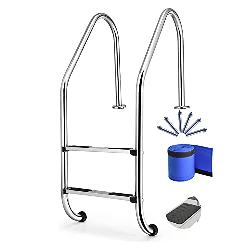 Escalera para piscina de acero inoxidable 2 peldaños miniatura 1