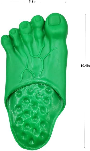 Funny costume Make fun of the toe slippers make fun of the slippers for adults and children (Green)2
