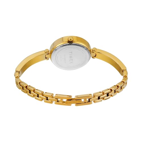 Image of TIMEX Analog Watch for Women with Maroon Round Dial & Rose Gold Brass Bracelet Band Water Resistant Women's Wrist Watches - TWEL200SMU04
