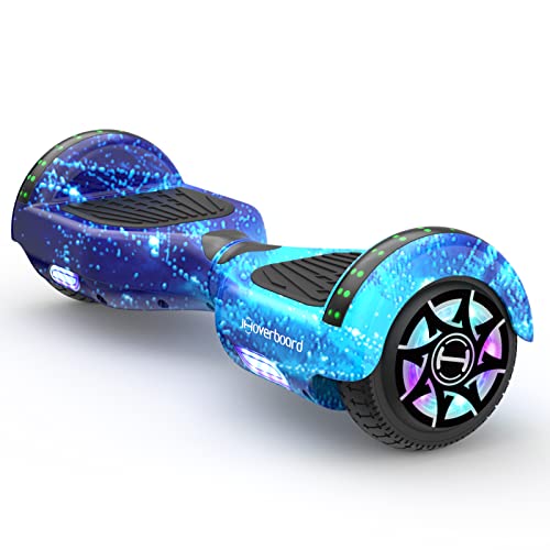 iHoverboards Hoverboards, 6,5 Zoll Vollgummireifen mit coolen LED, Hoverboards für Kinder mit Bluetooth Lautsprecher, 250W Dual-Motor, Anti-Rutsch-Pedal, bunt blau, Geschenkauswahl für Kinder Cover