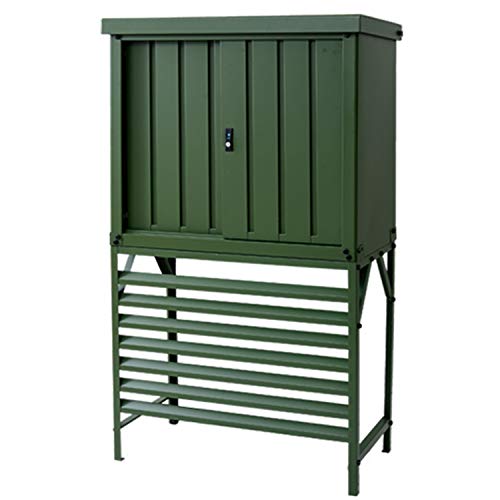 [山善] ガーデンマスター 収納庫付き室外機カバー 幅93×奥行50×高さ164cm...