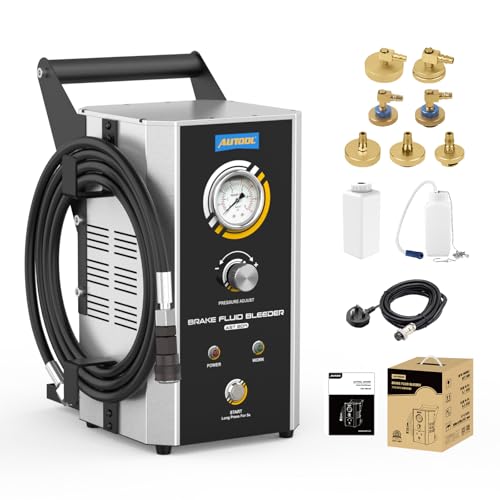 Image of AUTOOL Brake Bleeder Kit Automotive Brake Fluid Bleeder Vacuum 0.7-3.0bar | Pressure Brake Bleeding Tool Machine 7 Adapters Automatic One Person