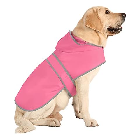 Hunde Regenmantel mit Kapuze und Leinen-Loch Cover