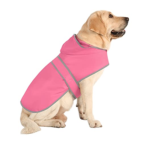 Dog Raincoat With Hood And Leash Hole, Adjustable Belly Strap, Reflective Strips, Lightweight Slicker Poncho Rain Jacket Coat For Small Medium Large Dogs And Puppies #TOP5