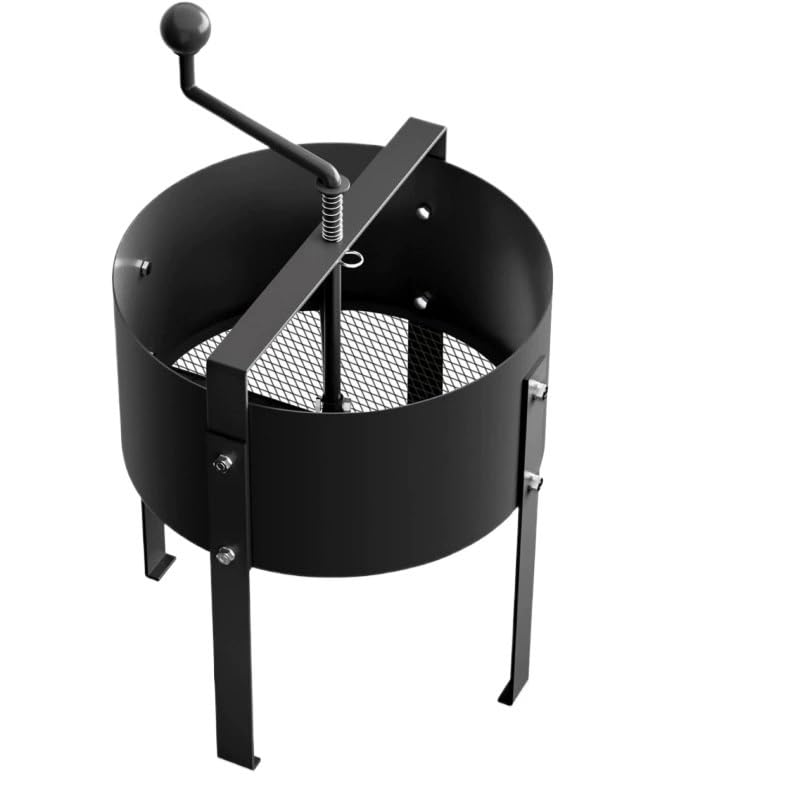 Rotations-Erdsieb - 18 Liter Metall Kompostsieb mit Federhandgriff