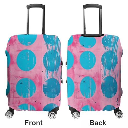Travel Luggage Cover Elastic Washable Suitcase Cover Fashion Scratch-Resistant Baggage Covers Neon And Teal Suitcase Protector Fit 18-32 Inch Luggage3