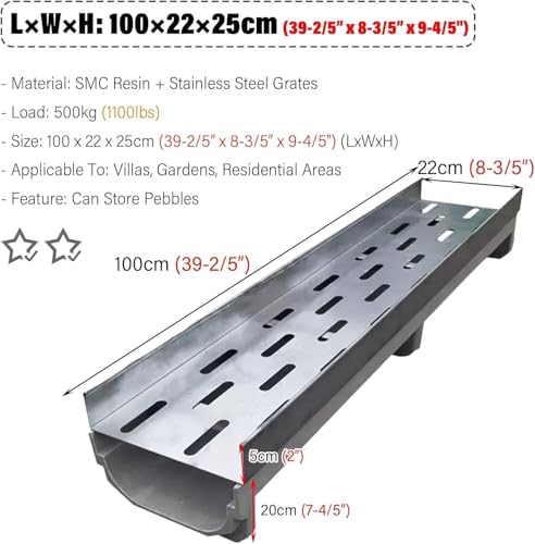 Panneau de drainage pour jardin robuste et perméable pour lit de galets de cour - 3