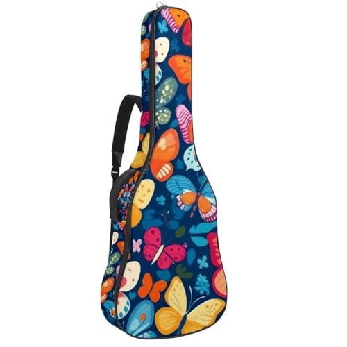 Housse pour guitare fleurs et papillons, le cadeau idéal pour musicienne
