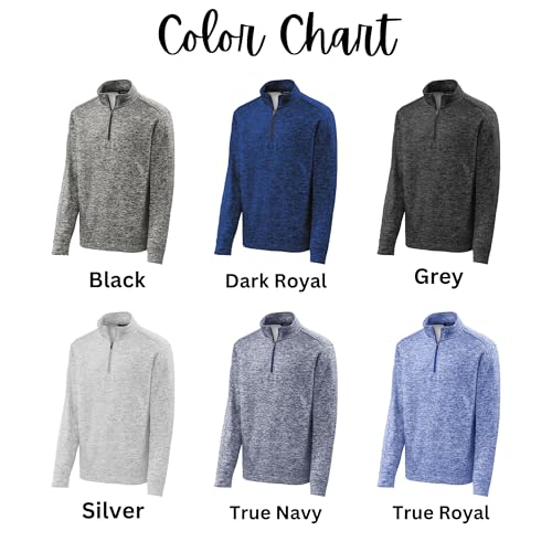 Personalized Electric Heather 1/4-Zip Fleece Pullover - Design Your Own Image, Text, Photo Print (ST226)4