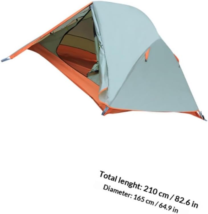 Double Camping Tent Waterproof Outdoor Shelter Double-Layer Aluminum Pole Travel Tent for Two People Windproof and Rainproof for Hiking and Backpacking