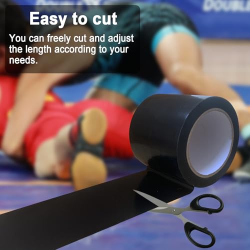 Image of 2 Rolls Wrestling Mat Tape 4'' x 108.2' Carpet Tape for Carpet Seam 7 Mil Carpet Tape Seaming Cover Tape Strong Adhesive Tape for Wrestling Grappling Exercise