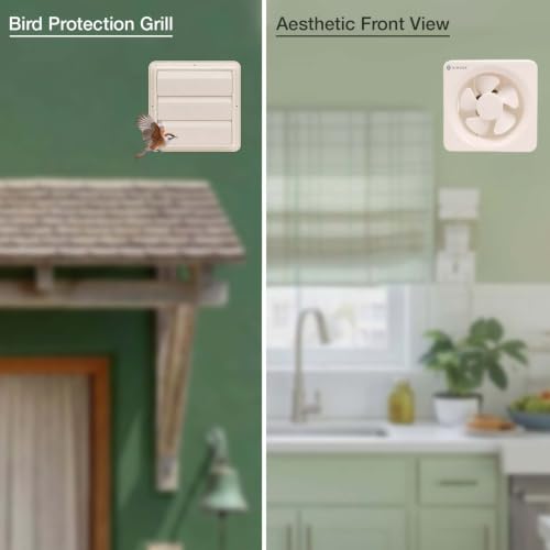 Image of SINGER Fresho N 200mm Energy Efficient Exhaust fan for Kitchen, Bathroom | Turbo Spin 1300 RPM, High Suction With Low Noise | High Speed, Powerful Motor, 100% Copper, 2 Yrs Warranty【White】