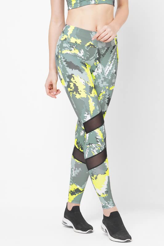 Image of Women's JUST-Dry 7 /8 DIGI CAMO Printed MESH Tights