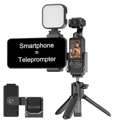 HAFOKO OSMO Pocket 3 Soporte para Teléfono con 1/4 Roscado Agujero y Zapato Frío Marco de Expansión para Micrófono Ligero Compatible con dji OSMO Pocket 3 Accesorios