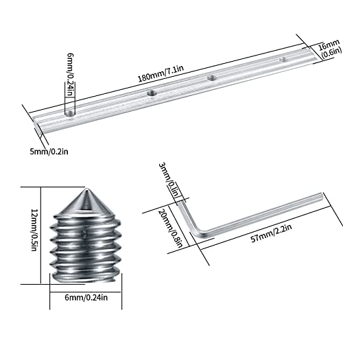 4 Pezzi Profili Alluminio Strutturali Linea Retta