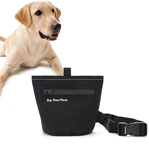 Popetpop Bolsa para petiscos para cães com alças para treinamento de animais de estimação, bolsa par