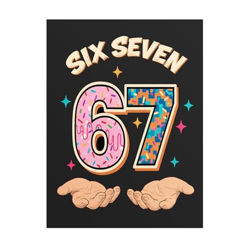 Colorato 67 Poster Trend Wall Art, 67 Decorations 6 7