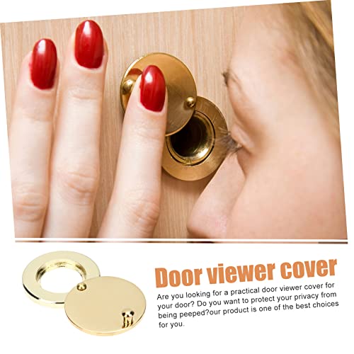 Door Peephole Cover Rotary Tool Accessories Door Viewer Peephole Cover Door Viewer Cover Only Switch Necessity Cover Plate Door Hole Cover Copper Golden To Rotate Security Door #TOP4