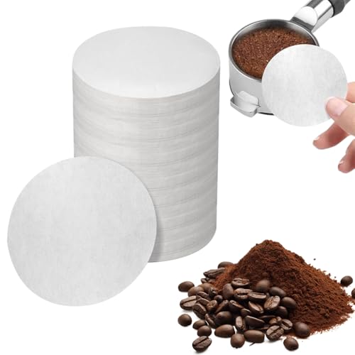 Image of Supvox 400 Counts Espresso Coffee Filters for 58mm Espresso Portafilter Moka Pot Coffee Filters Paper Replacement Filter Coffee White Coffee Filter Paper Round Coffee Maker Filters