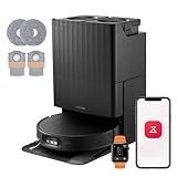 roborock Qrevo Edge 2 Set Robot Aspirador, Succión de 25000 Pa, 7,98 cm Ultrafino para Espacios Reducidos, Base Todo en Uno, Sistema antienredos, Evitación de 280+ Tipos de Obstáculos, Negro