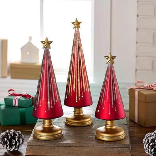 Sapins de Noël en verre LED pour illuminer votre table de fête - 8