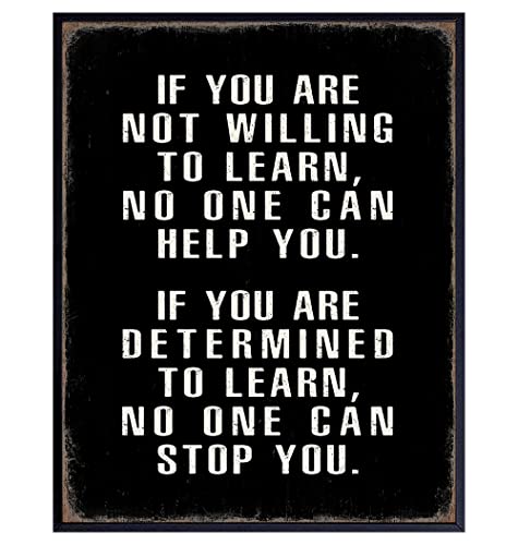 Motivational Wall Art 11x14 - Office Wall Art - Classroom Motivational poster - Positive Quotes Wall Decor - Positive Sayings for Wall Decor - Entrepreneur Encouragement Gifts - Inspirational Quotes