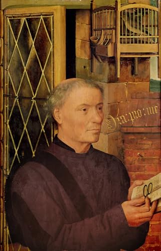 Pintura mural en lienzo de Retrato de un mecenas (60x90cm) para decoración de dormitorio