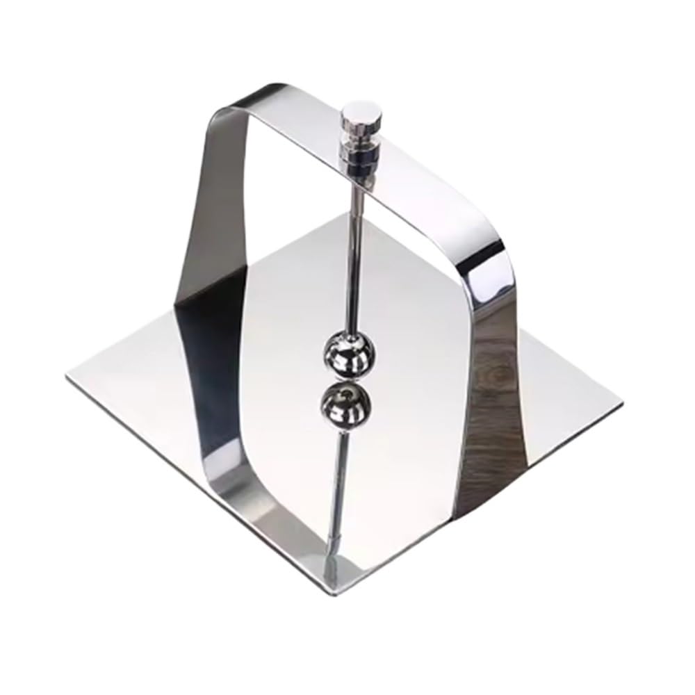 Tissue Case Stainless Steel Napkin Holder Countertop Paper Towel Decorative Tissue Stand - 13.5x13.5cm Tissue Dispenser