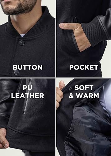 X RAY Mens Varsity Jacket, Letterman Baseball Bomber Casual Jackets for men 5