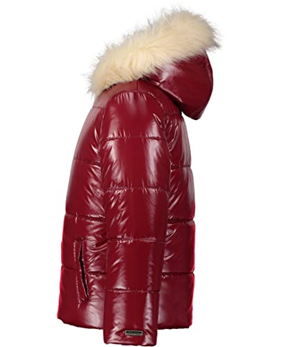 HUDSON Girls' Hooded Winter Puffer Jacket, Heavy Weight Coat with Full Length Zipper2