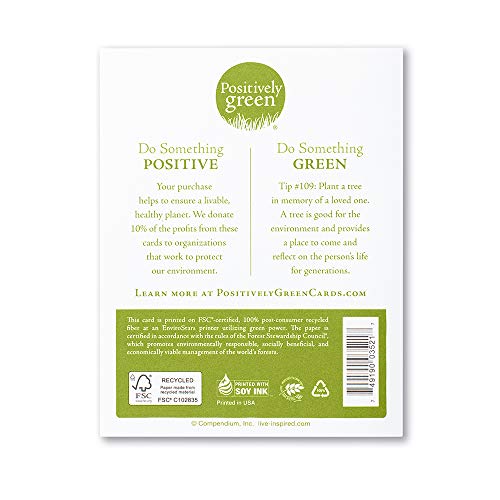Positively Green Sympathy Card - "They Lived And Laughed And Loved And Left." #TOP2