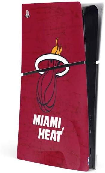 Skinit Decal Gaming Skin Compatible with PS5 Slim Digital Edition Console - Officially Licensed NBA Miami Heat Large Logo Design