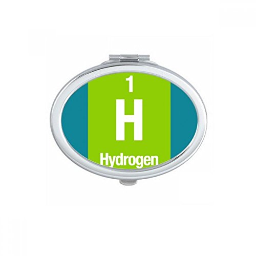 Miroir de poche hydrogène science chimique ovale compact mignon