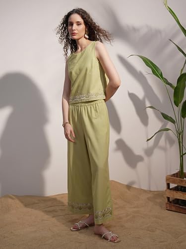 Image of Vishudh Women's Co-ord Set | Trendy Matching Set for Casual & Chic Looks | Stylish Top & Bottom Co-ord for Women