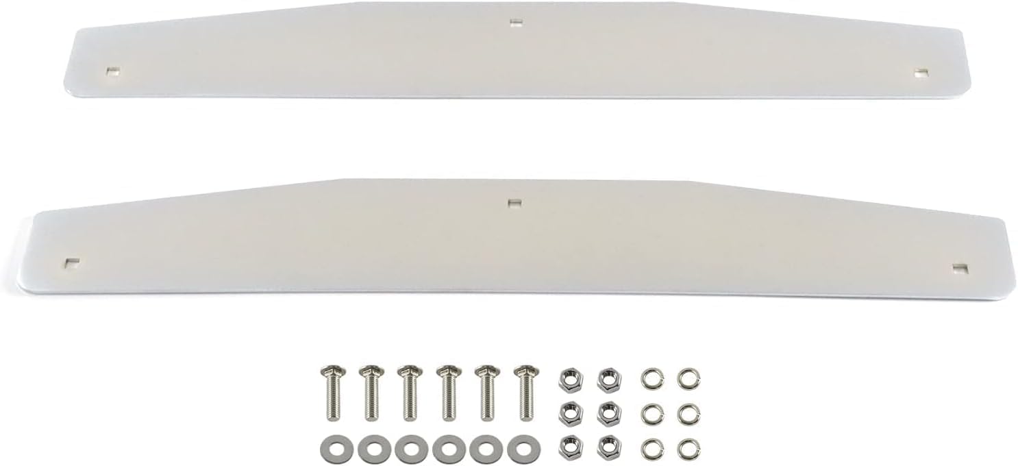 BLVD-LPF OBEY YOUR LUXURY Universal Stainless Steel Mud Flap Weights Semi Truck 24" X 4" Chrome 3 Stud Fit for 24" Wide Mud Flaps - Pair