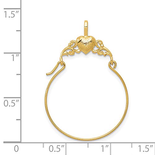 FJC Finejewelers 14k Yellow Gold Polished Heart Charm Holder3