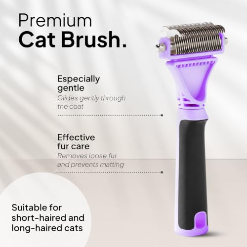 Pretty Paw Katzenbürste für Kurzhaar und Langhaar mit Massageeffekt – Ansicht 4