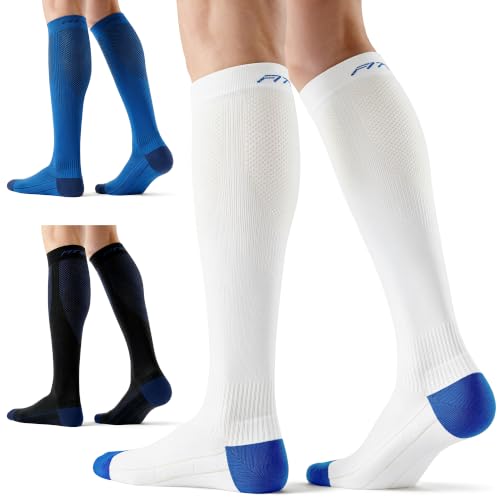 Image of FITRELL 3 Pairs Compression Socks for Women and Men 20-30mmHg-Circulation Support Socks