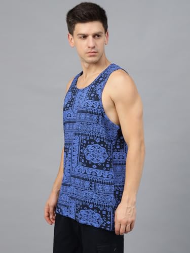 Image of Veirdo Men's Sleeveless Regular Fit Tshirt, All Over Printed Vest for Men, Cotton Sando for Beach Wear, Gym, Cycling, Running, & Other Sports (Available in Different Pattern)